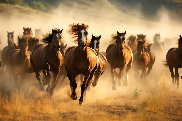 Caballos salvajes libertad papel pintado de la naturaleza