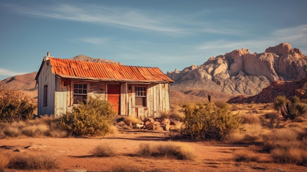 Una cabaña en el desierto