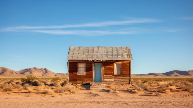 Foto una cabaña en el desierto