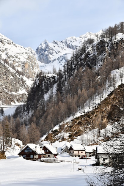 Cabañas en Alpe Devero en invierno