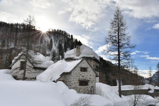 Cabañas en Alpe Devero en invierno