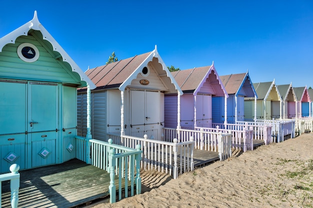 Cabanas de praia em west mersea