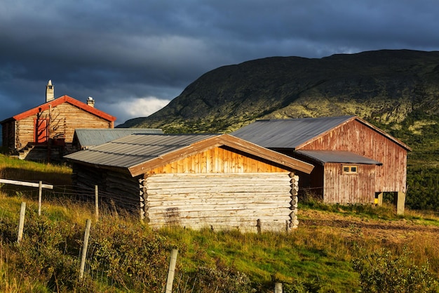 Cabañas en las montañas de Noruega