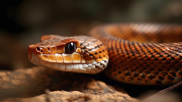 Cabeça de boa jamaicana ou cobra amarela ou Chilabothrus subflavus