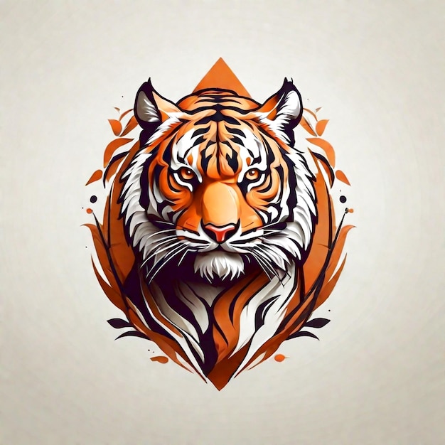 Foto cabeça de tigre gerada em 3d ai