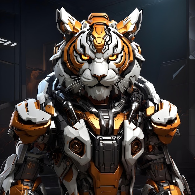 Cabeça de tigre mocha mascote esport