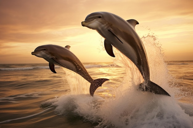 Cabeça de um golfinho tursiops truncatus saindo da superfície