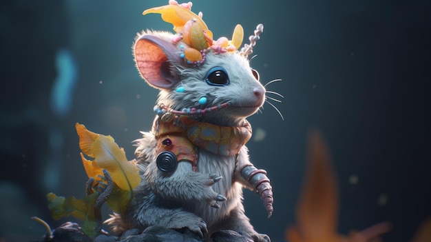 Cabeçalho de personagem animal de jogos 3DGenerative AI