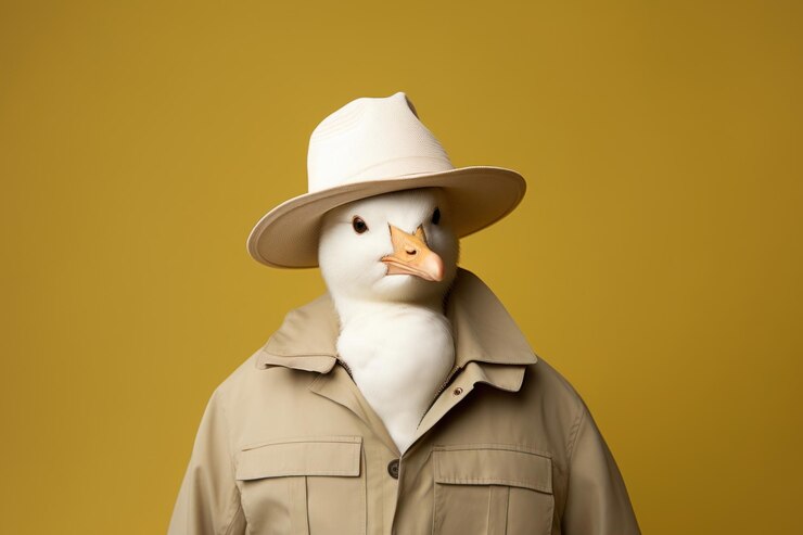 Foto cabelos com representação de chapéus de pássaros