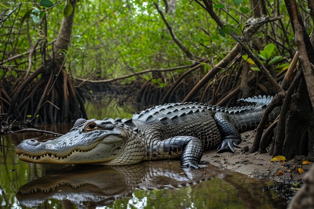 Cabeza de cocodrilo dentado Generar Ai