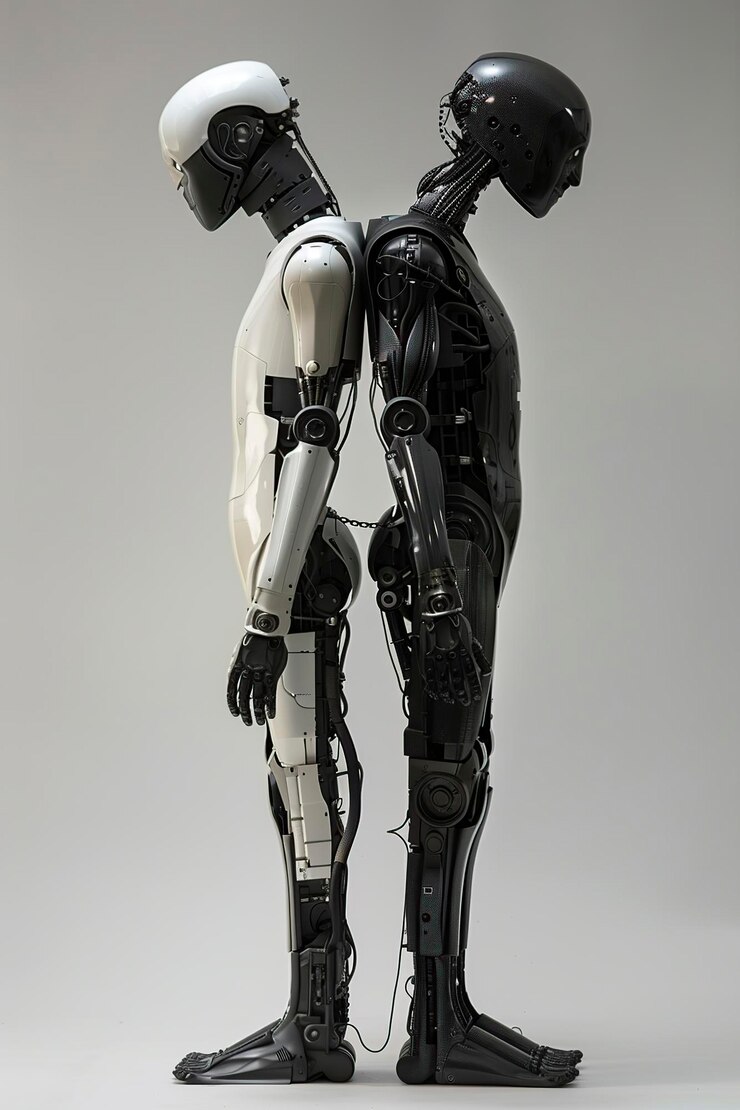 Foto cabeza de inclinación del robot