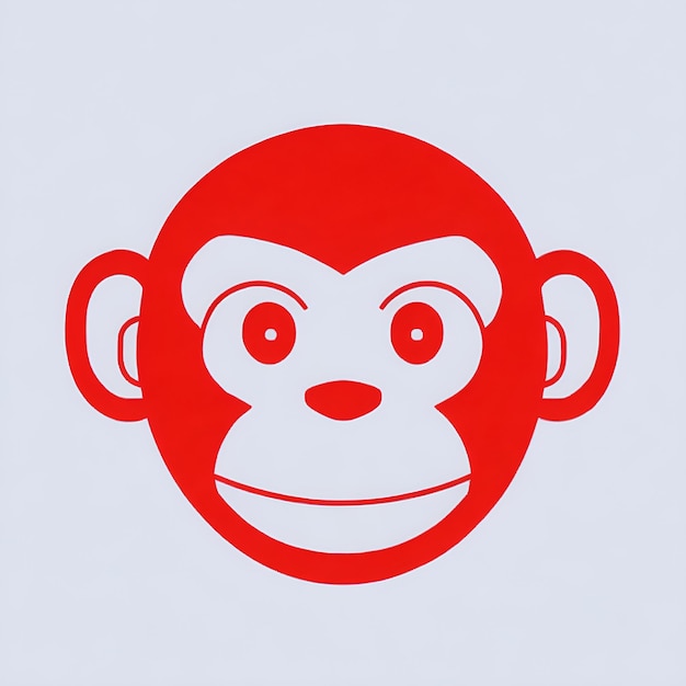 Foto cabeza de mono rojo