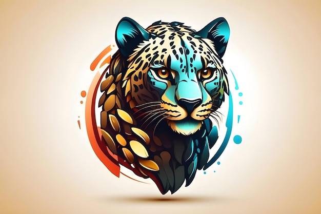 Foto la cabeza de tigre es la mascota de la ilustración vectorial