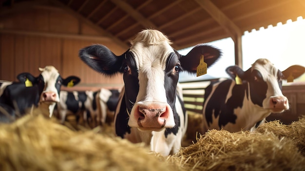 Foto cabezas de ganado lecheras lechería mamíferos ganado vacuno blanco animal agrícola carne bovina