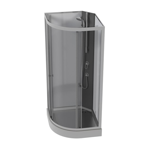cabina de ducha aislada en fondo blanco ilustración 3D cg render