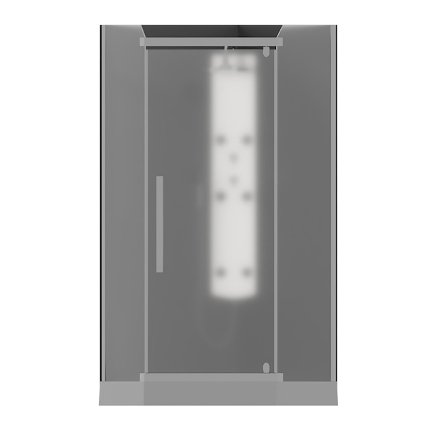 cabina de ducha aislada sobre fondo blanco ilustración 3D cg render