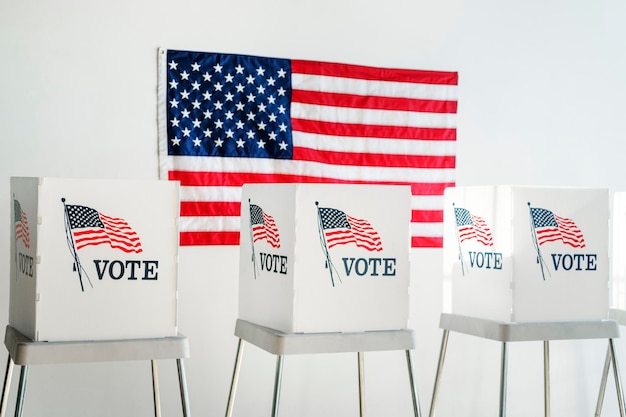 Cabina de votación de la democracia de Ameican