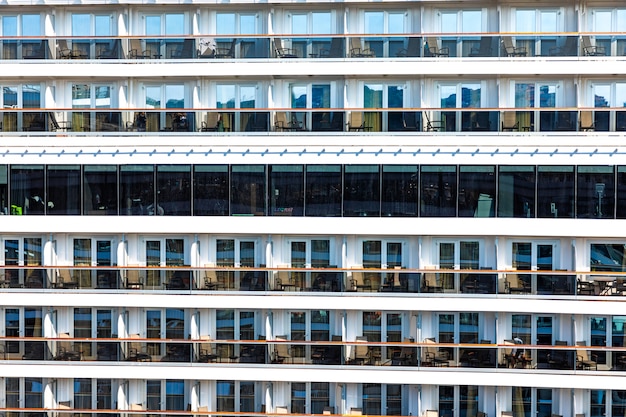 Cabinas de un crucero de lujo.