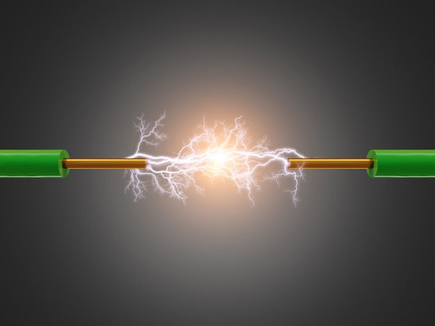 El cable de la electricidad brilla