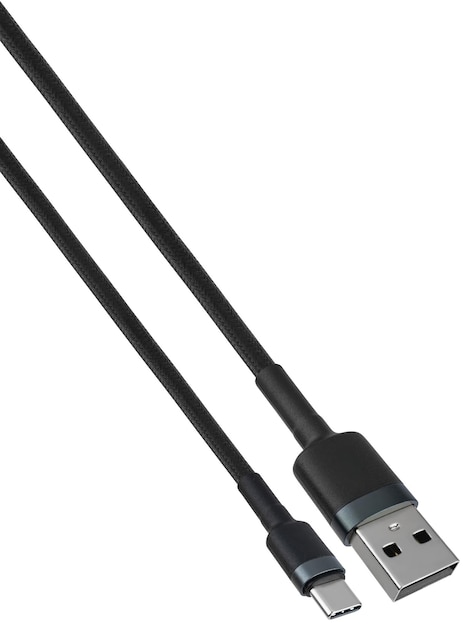 El cable USB blanco a tipo C es duradero y confiable