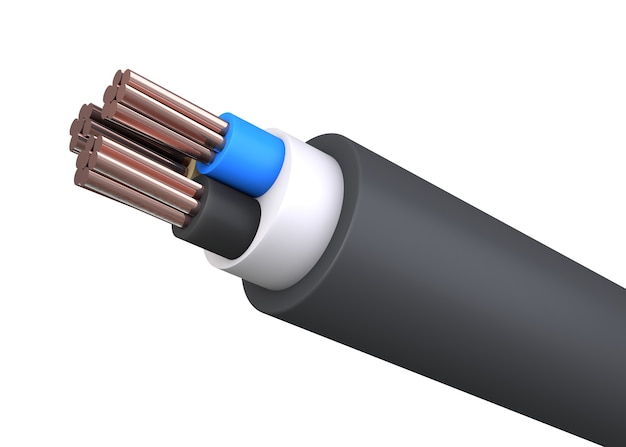 Cables de alimentación trifásicos 3D