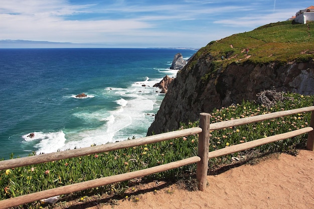 Cabo Roca no Oceano Atlântico Portugal