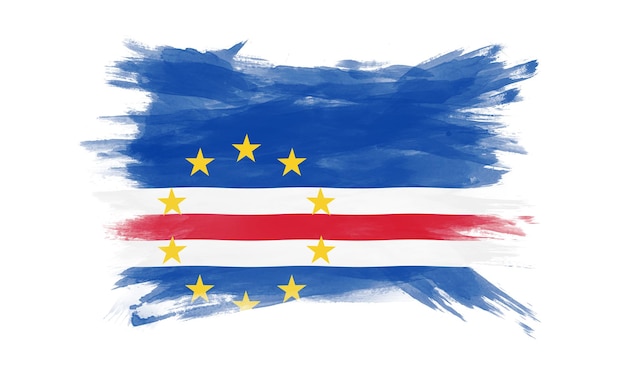 Cabo Verde bandera pincelada bandera nacional
