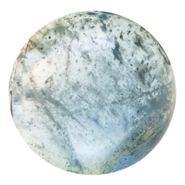 Cabochon aus aquamarinblauem Beryll-Mineral-Edelstein