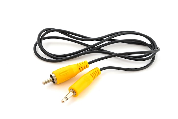 Cabos de áudio Mini Jack RCA amarelo