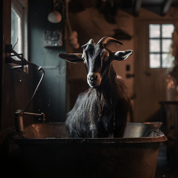 Foto cabra de cozinha antiga