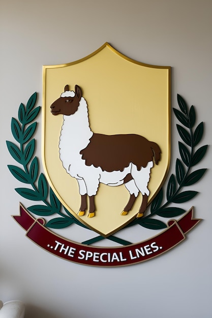 una cabra en un escudo que dice las líneas especiales