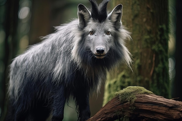 Cabra Serow en el bosque