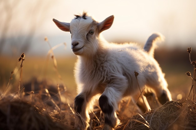 Una cabritita linda en el campo.