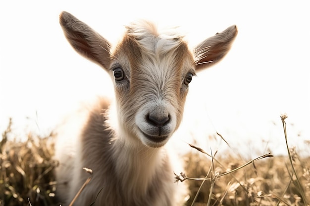 Una cabritita linda en el campo.