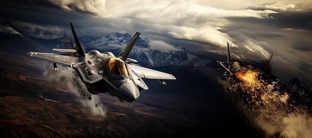 Caça furtivo F35 Lightning II, tecnologia avançada, design aerodinâmico, domínio de missões furtivas no caça skydogfight, futuro da guerra aérea