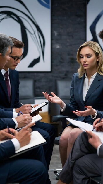 Foto caçadores de cabeças a entrevistar candidatas a empregos