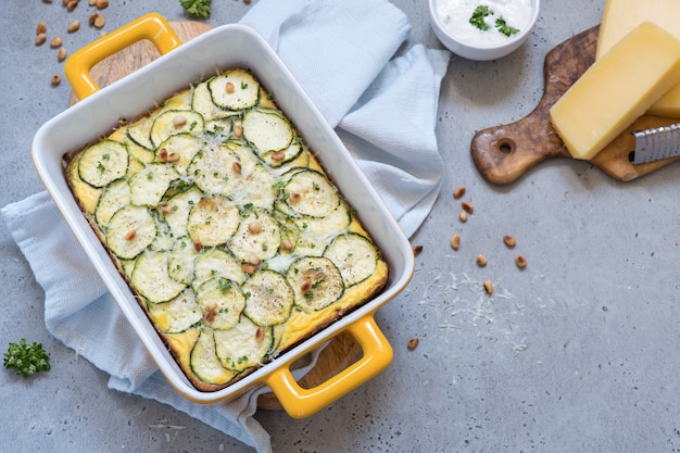 Caçarola de abobrinha com queijo