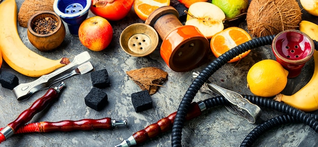 Foto cachimba de frutas de tabaco.