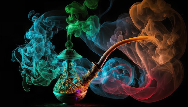 Una cachimba de la que sale humo