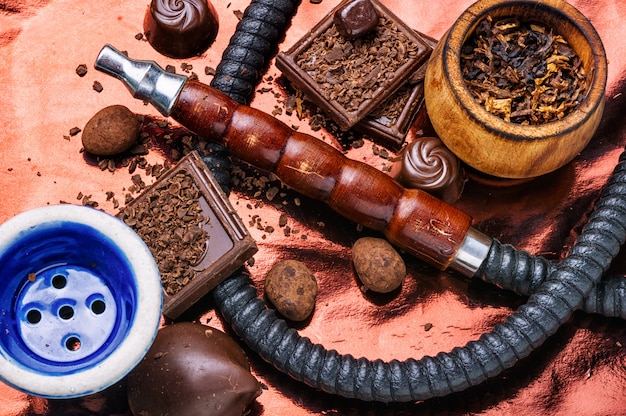 Cachimba de tabaco con sabor a chocolate.