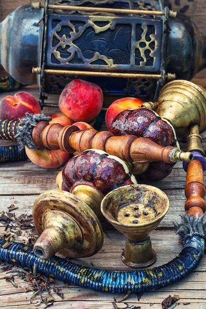 Cachimbo de água oriental com frutas