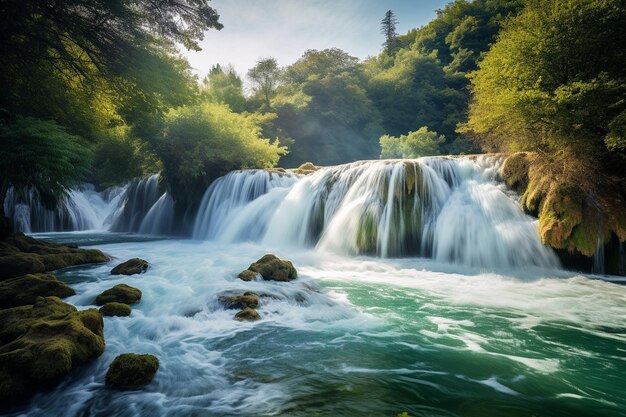 Cachoeira de Krka Dalmácia Croácia IA generativa