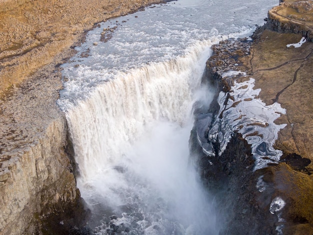 Cachoeira Dettifoss na Islândia