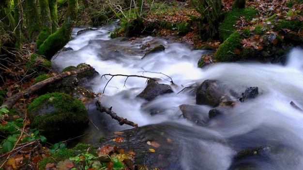 Cachoeira efeito seda em Busmayor, Espanha