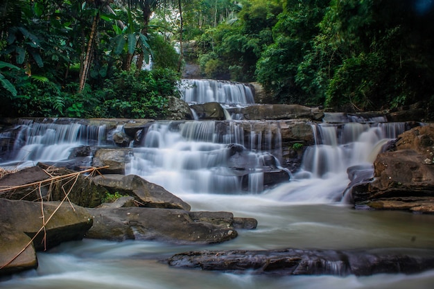 Cachoeira fresca na Indonésia