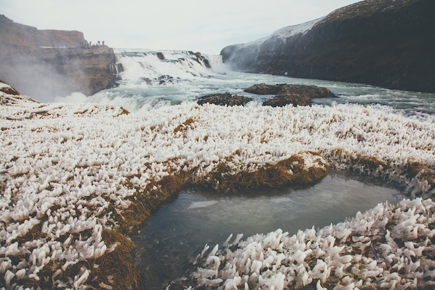 Cachoeira Gullfost no inverno