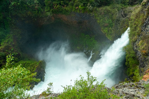 Cachoeira Huilo Huilo Pangulipulli Valdivia Província Los Lagos Chile Patagônia