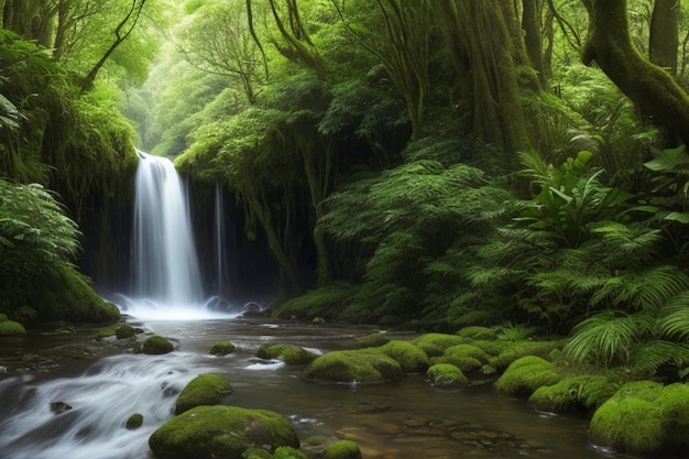 Cachoeira na floresta