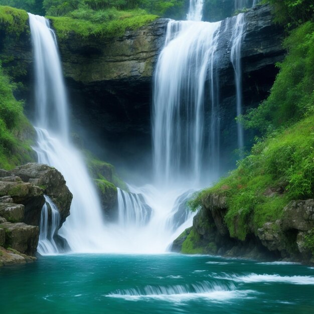 Foto cachoeira na selva