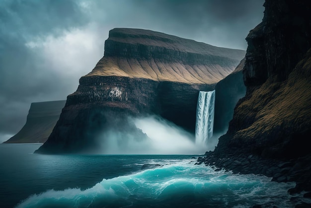 Cachoeira no oceano